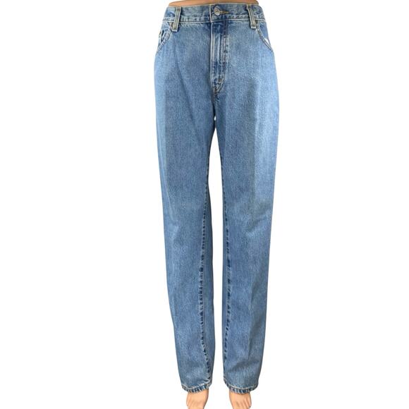 Levi's 550 Women's Blue High Waist Straight Tapered Relaxed Denim Jeans Pants L - Picture 1 of 5